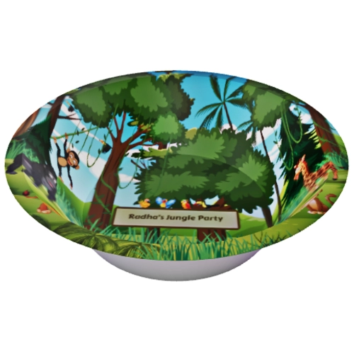Party Supplies Jungle Safari Party Bowl | Personalized or Plain | Leakproof | Fully Printed